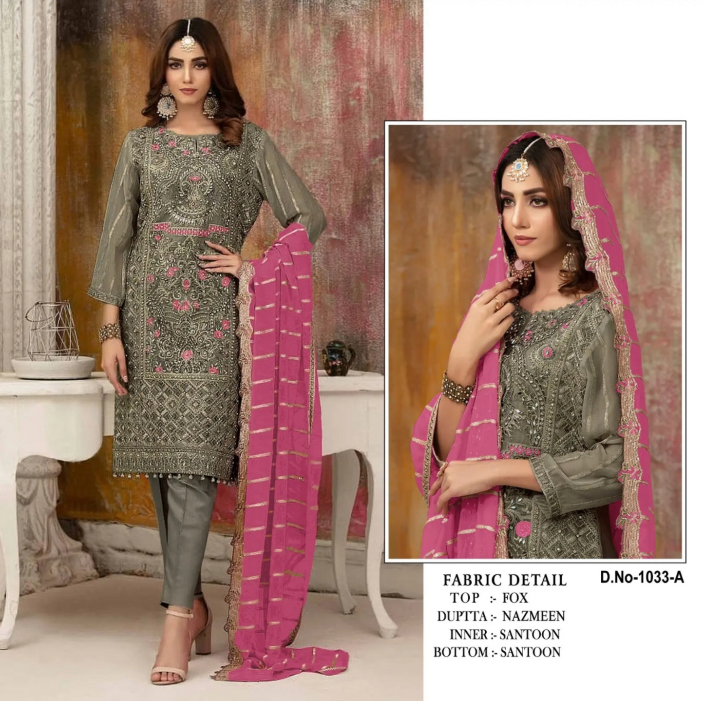 Heavy Faux Georgette With Embroidery Pakistani Suit