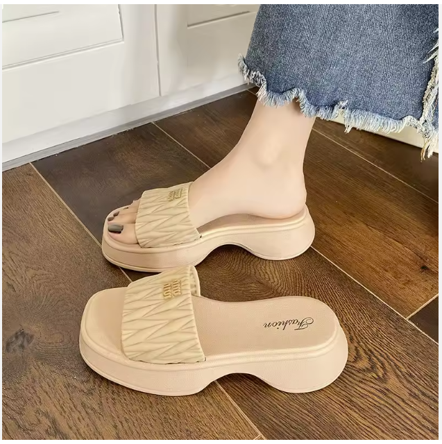 Outdoor soft platform sandals for women