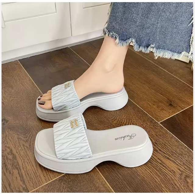 Outdoor soft platform sandals for women