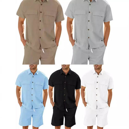 Sports And Leisure Suit Men's Fashion Trendy Shorts Short Sleeve Suit