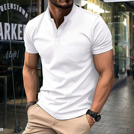 European And American Ins Summer V-neck Polo Shirt Button T-shirt