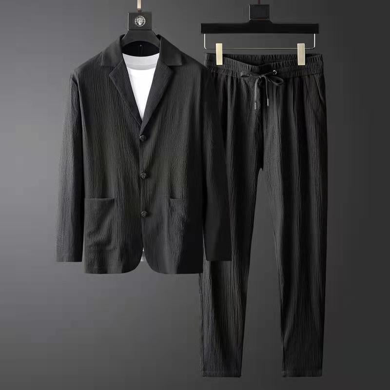 Men's Long Sleeve High-end Casual Suit Korean Style Trendy Slim Fit Handsome Two