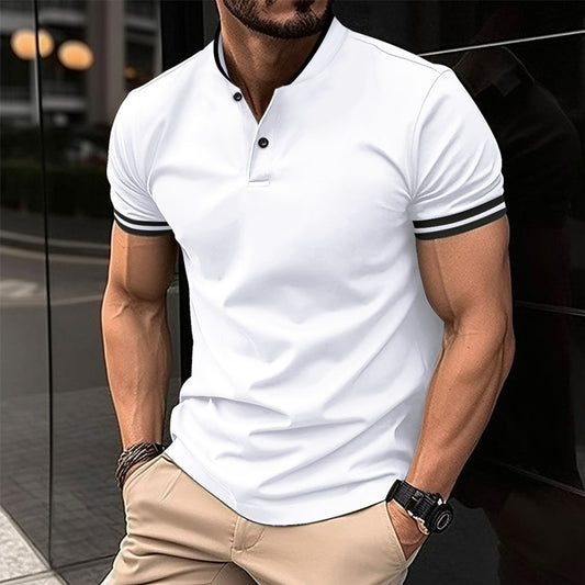 Men's Sports Button Pocket Short Sleeved