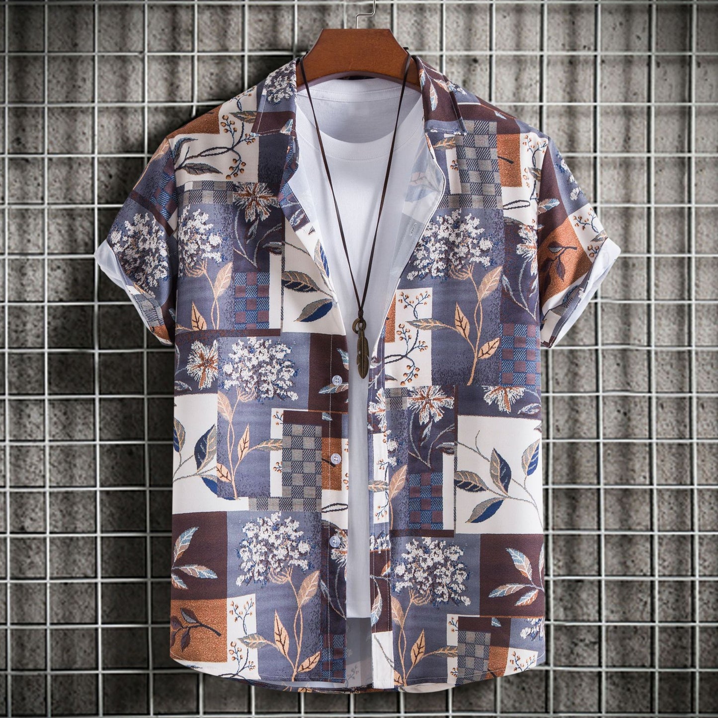 Men's Fashion Slim-fit Printed Short Sleeve