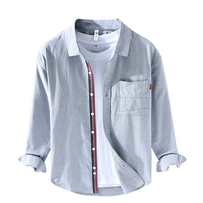 Oxford Long-sleeved Shirt Men's Casual Youth