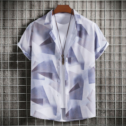 Men's Fashion Slim-fit Printed Short Sleeve