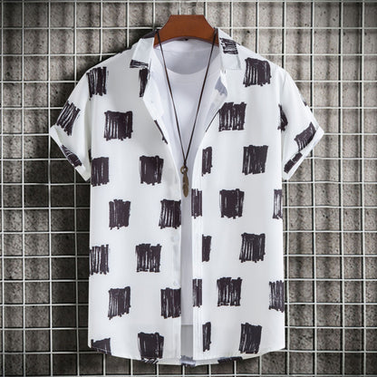 Men's Fashion Slim-fit Printed Short Sleeve