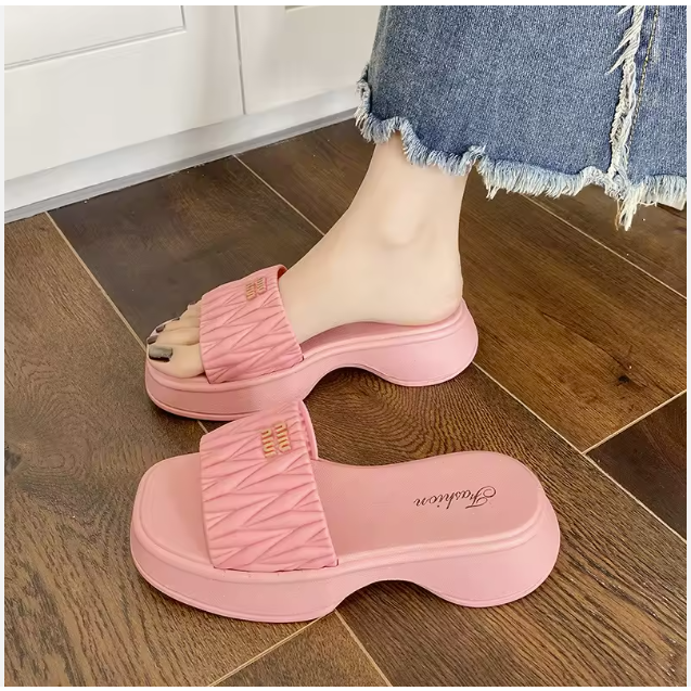 Outdoor soft platform sandals for women