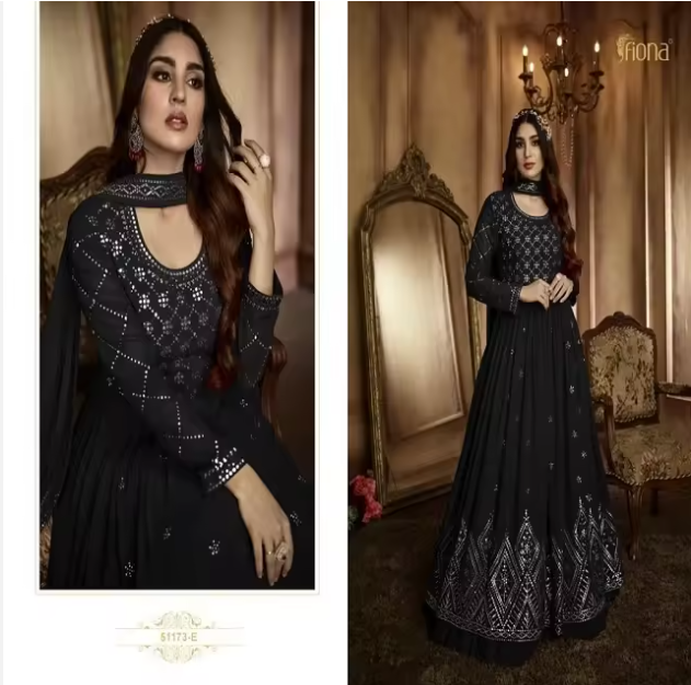 Designer Party Wear Look Heavy Faux Georgette with Heavy Embroidery Work Salwar Kameez Anarkali Gown