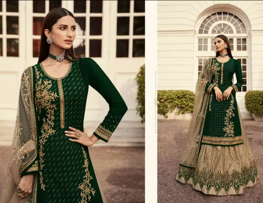 Embroidery with Diamond Work Nitya Gharara Style Salwar Kameez