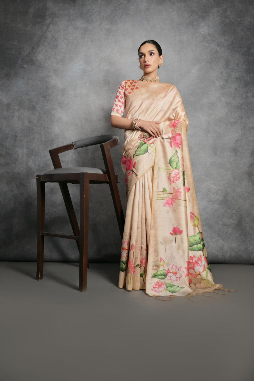 Soft Tussar Silk Saree