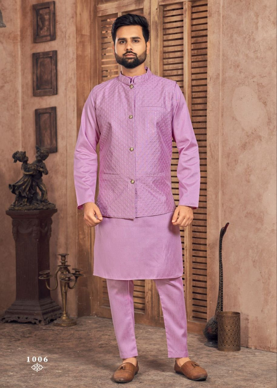 Kurta - Pant - Koti set Ready to Wear