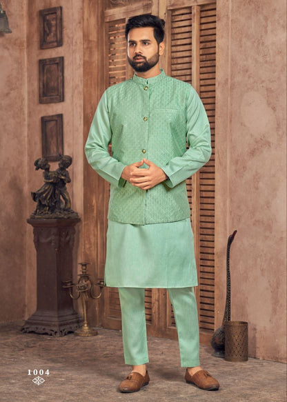 Kurta - Pant - Koti set Ready to Wear