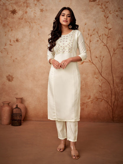 Chanderi Viscose Fabric Kurta Set