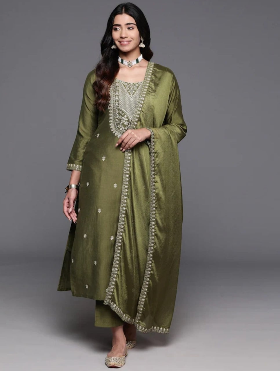 Chanderi Viscose Kurta Set