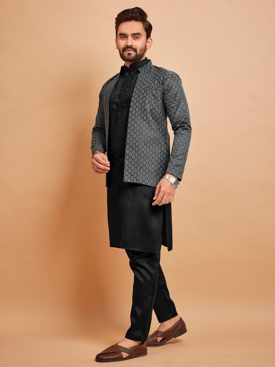 Jacket with Inner Kurta Set