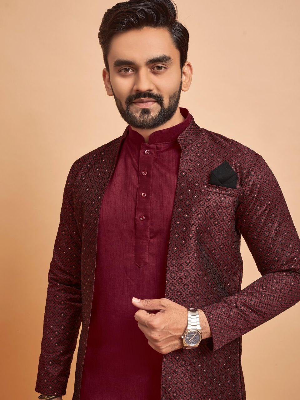 Jacket with Inner Kurta Set