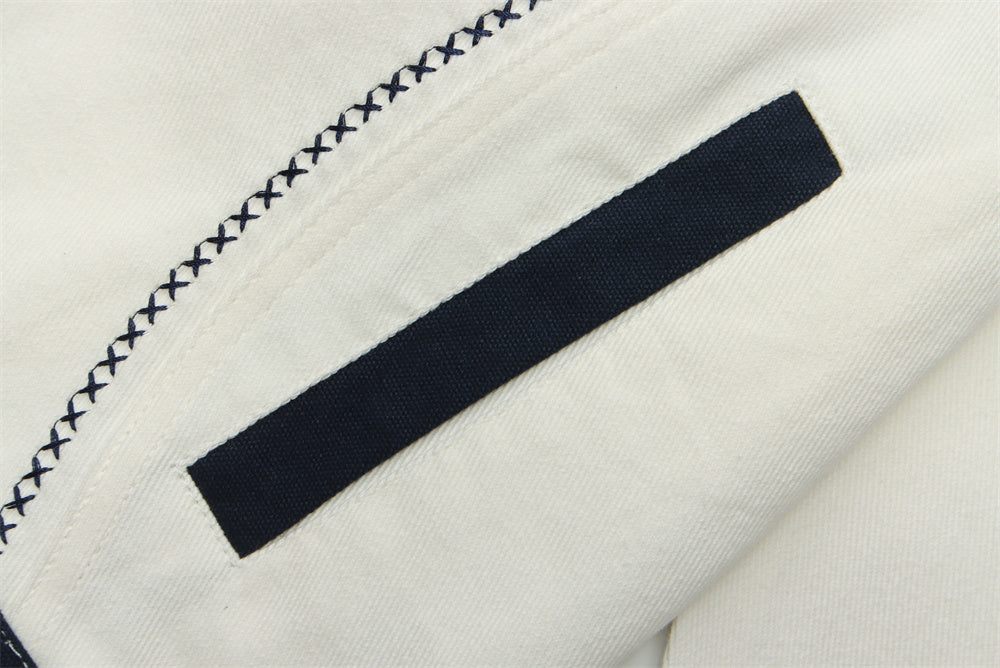 Stitching Wash Jacket For Men And Women