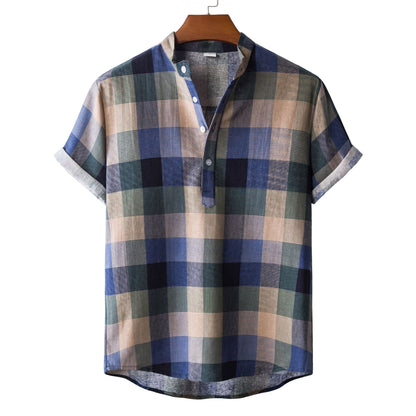 Men's Versatile Casual Linen Floral Shirt