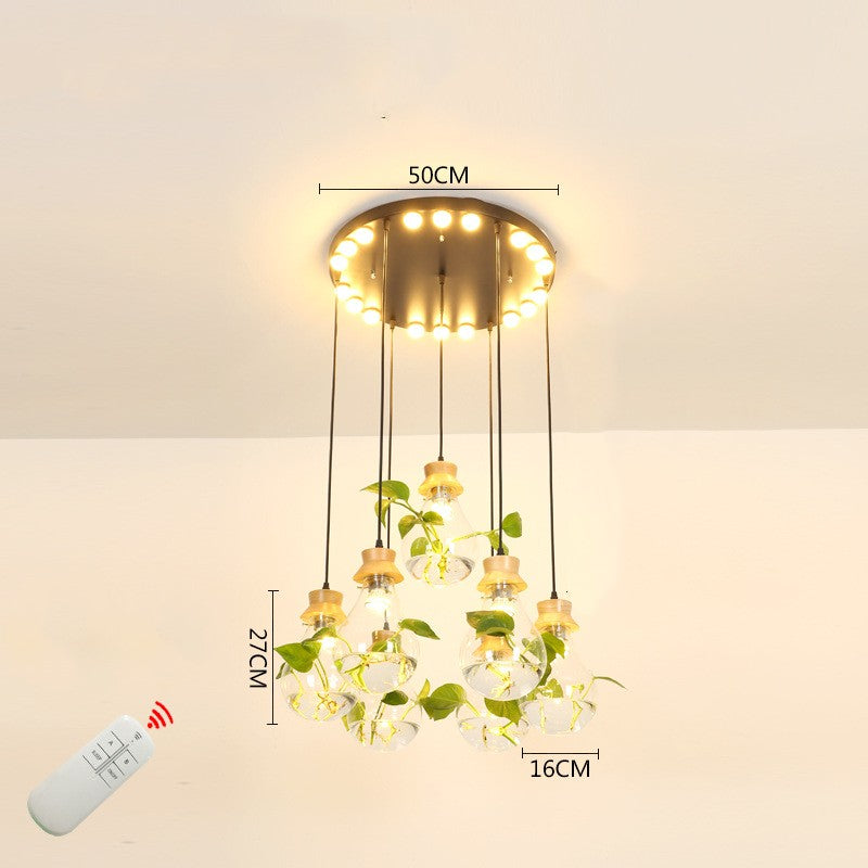 Bar Dining Room Glass Water Plant Aquarium Bedside Personality Chandelier