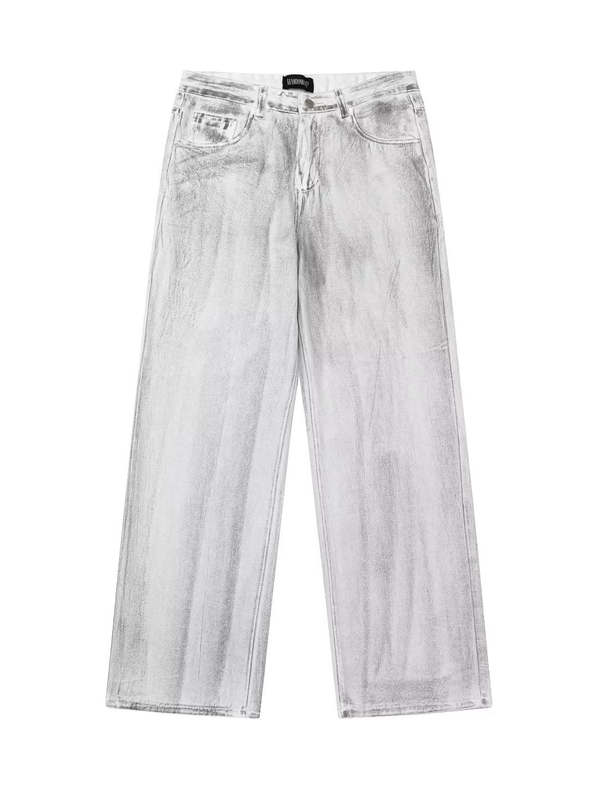 Retro Distressed Dirty Loose Mop Jeans