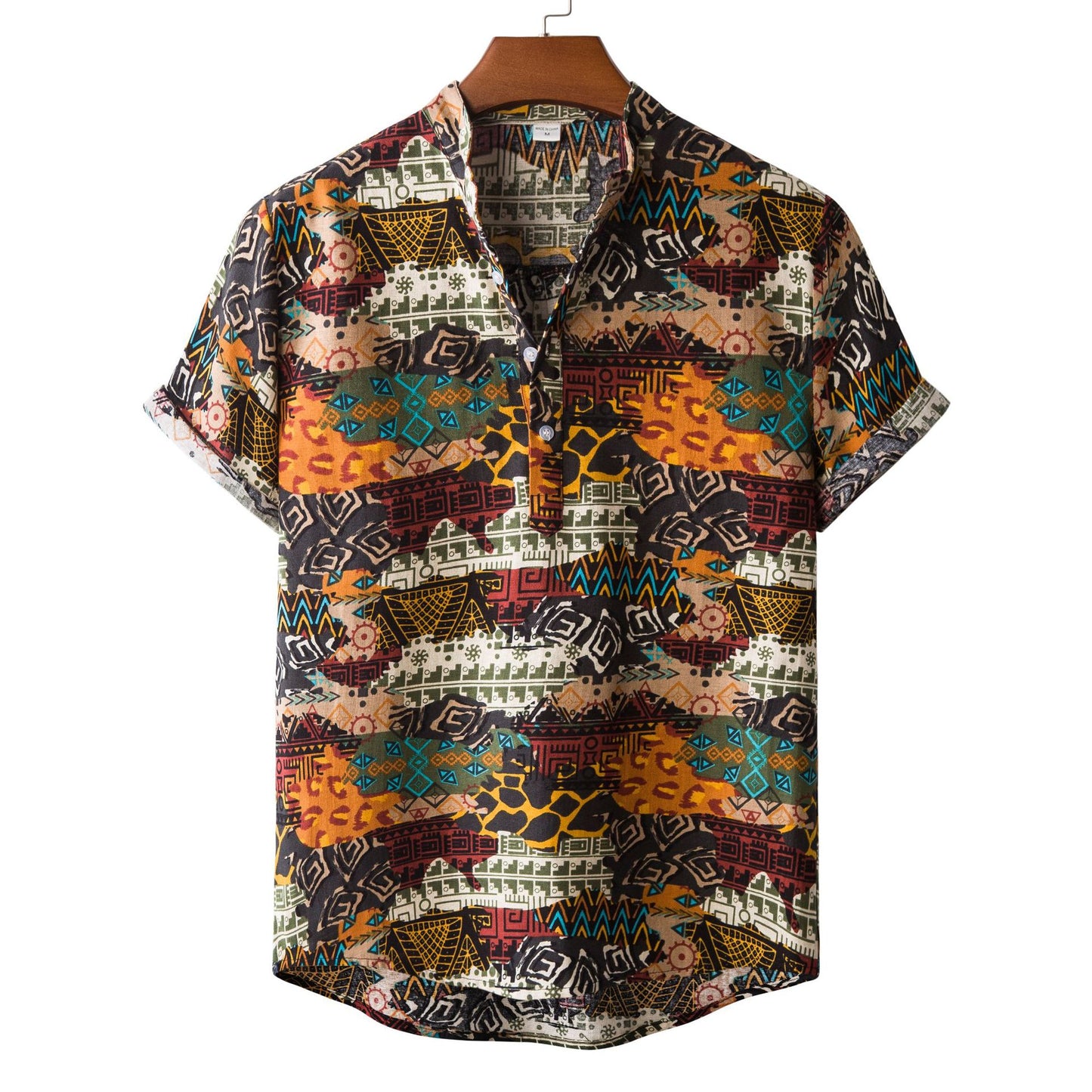 Men's Versatile Casual Linen Floral Shirt