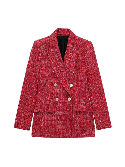 Women's New Loose Texture Double-breasted Suit Jacket