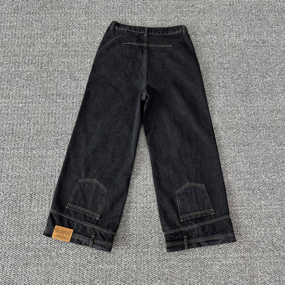 Wide Leg Flip Pocket Jeans