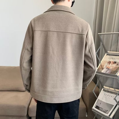 Men's Casual Top Clothes Short Woolen Coat