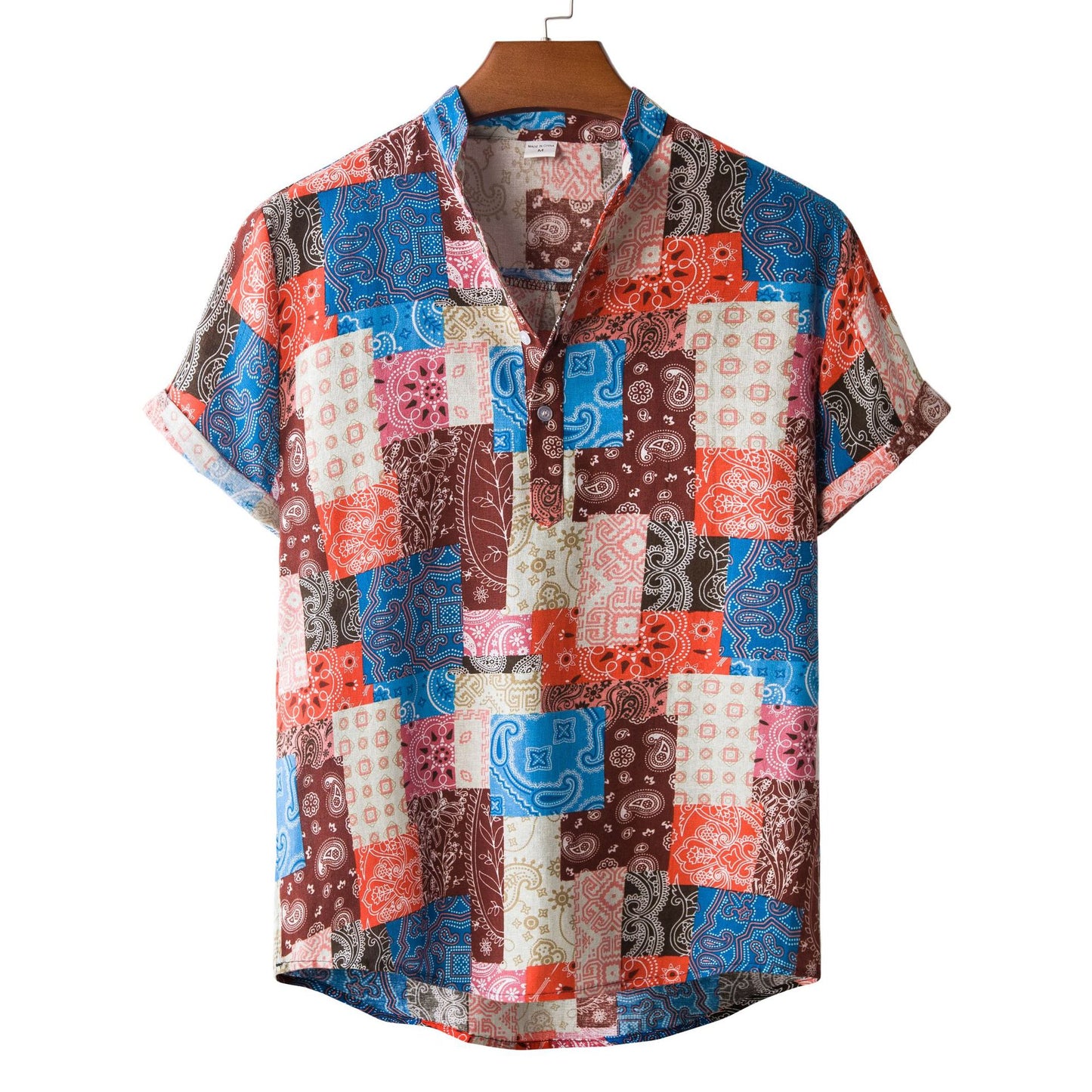 Men's Versatile Casual Linen Floral Shirt