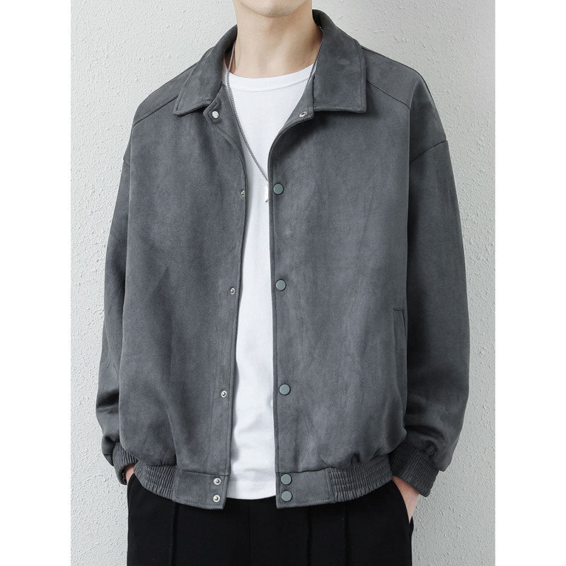 Men's Spring American Retro Suede Fabric Jacket