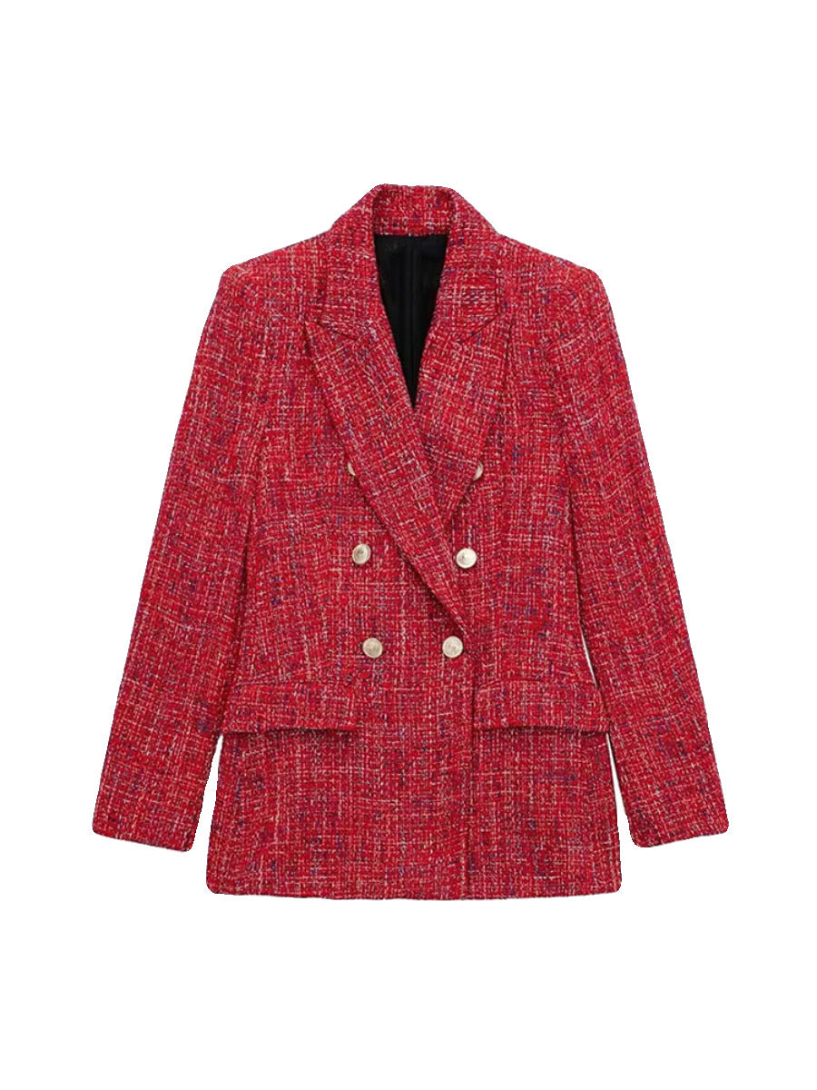 Women's New Loose Texture Double-breasted Suit Jacket