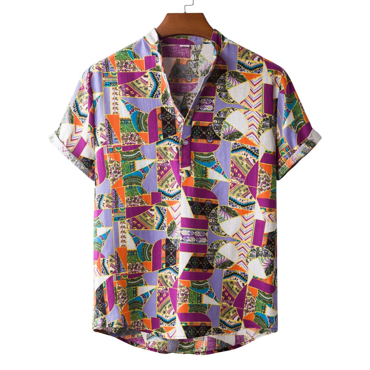 Men's Versatile Casual Linen Floral Shirt